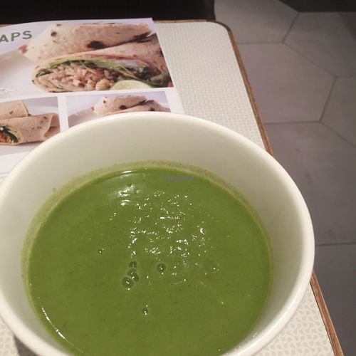 green goddess soup  at Pure and Whole - Shanghai Centre in Shanghai