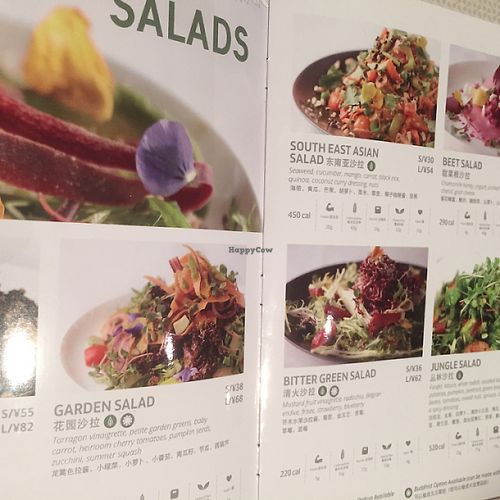 tempting salads at Pure and Whole - Shanghai Centre in Shanghai