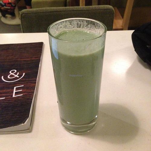 Green superfood smoothie at Pure and Whole - Shanghai Centre in Shanghai