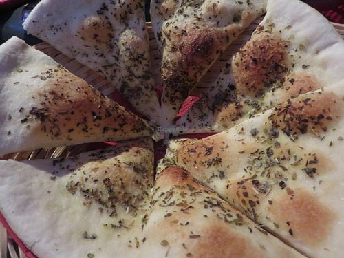 pizza pane (pizza bread), with olive oil, oregano, garlic at Canossa in Saarbrucken