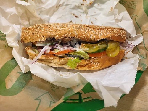 Taste better than it looks on this photo at Subway - Central Station in Hamburg