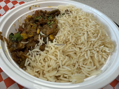 Delicious mixed vegetables rice bowl Vegan!  at Taza in Tamiskaming Shores