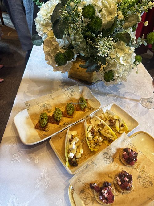 Vegan wedding canapés   at Lord Crewe Arms Hotel  in Consett