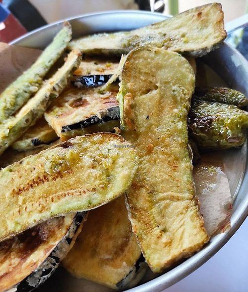 Fried eggplant at Ornament of Psinthos - Στολίδι της Ψίνθου in Rhodes