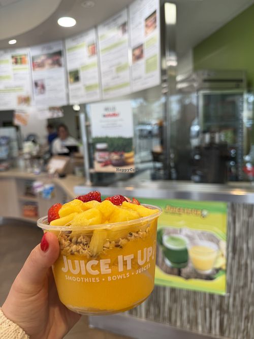Passion fruit smoothie bowl  at Juice It Up in Yucca Valley