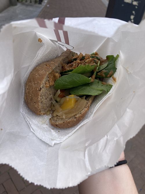 Gado gado sandwich  at Drs A Belegde Broodjes in Leiden