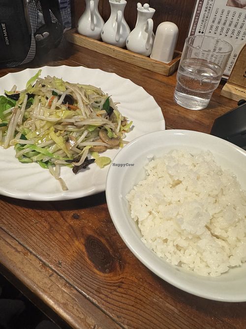 Stir fry veggies and rice   at Renge Shokudo Hatagaya in Tokyo