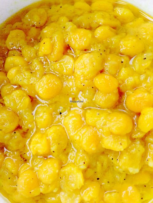 Vegan Ethiopian yellow split pea side at Chez Hareg Gourmet Bakery in Washington