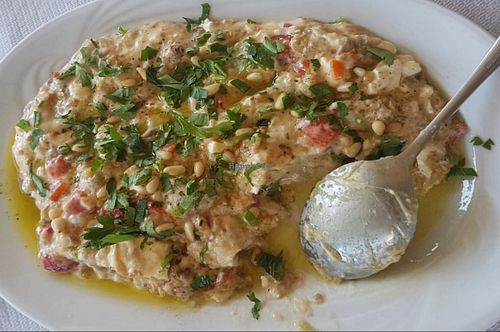 Eggplant dip at The Old Monolithos Taverna in Rhodes