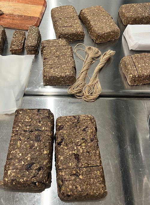 Gluten Free Breads! Olive, pumpernickel, and banana raisin.  at Conscious Kitchen Atx in West Lake Hills