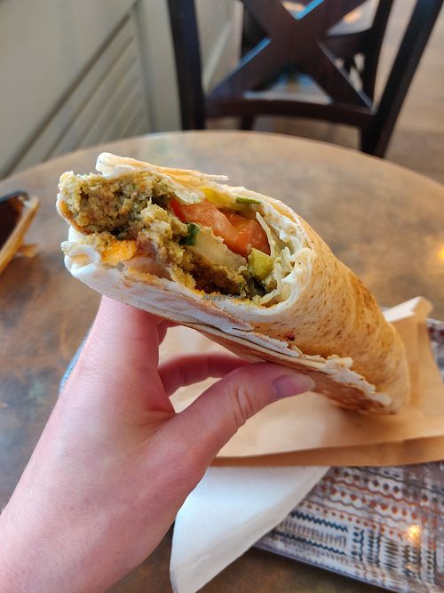 Falafel roll at Darras in Leiden