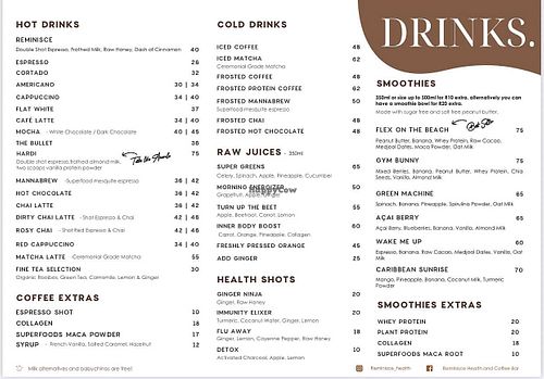   at Reminisce Health and Coffee Bar in Paarl