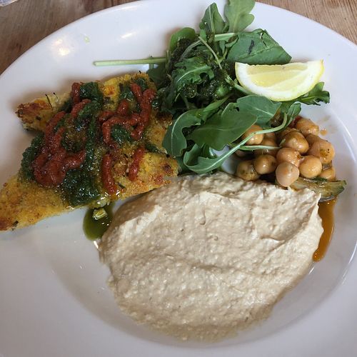 Quinoa cakes at Le Pain Quotidien in Chevy Chase