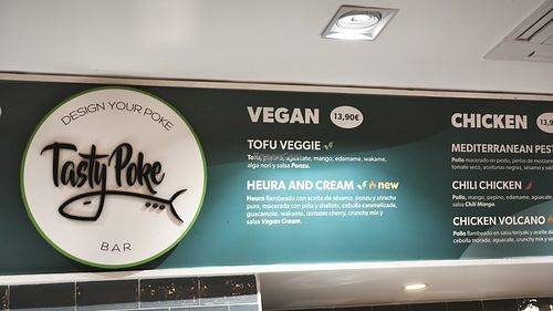Menú poke vegano at Tasty Poke Bar in Murcia