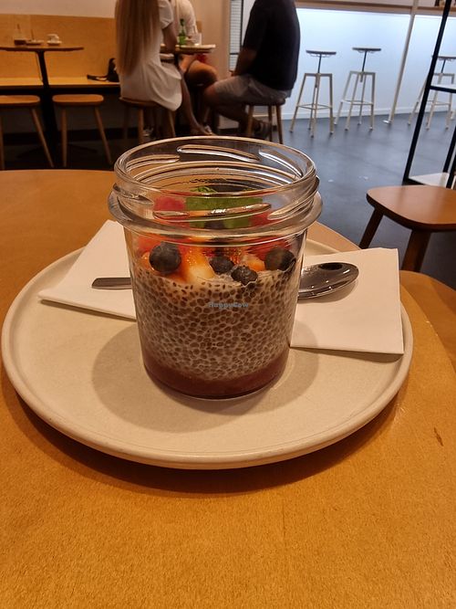 Chia pudding at Fábrica Coffee Roasters in Cascais