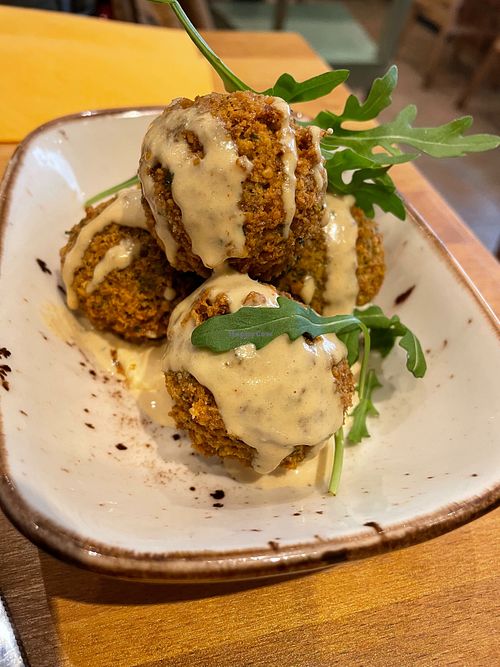 Appetizer - Falafel balls at Just Vege in Helsinki
