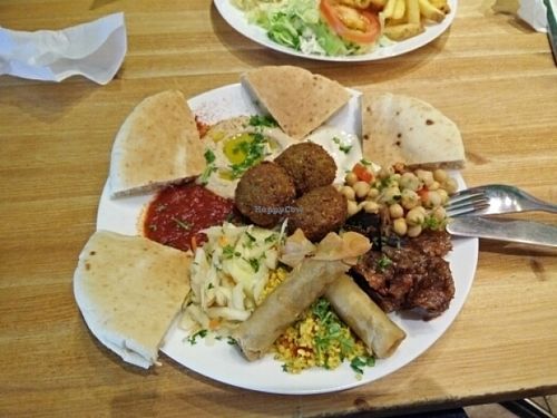 Meze plate (without tzatziki for vegan) at Just Vege in Helsinki