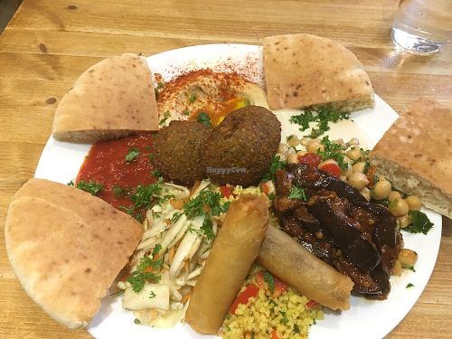 vegan meze plate at Just Vege in Helsinki