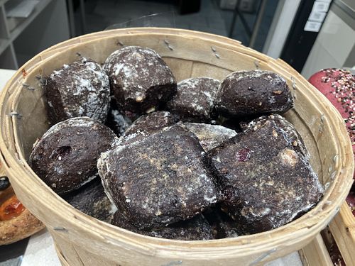 Chocolate charcoal raisins sweet bread  at Colombo in Milan