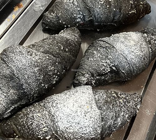 Charcoal croissant   at D Sel Cafe' in Milan
