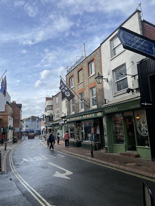 Located just outside of the ferry    at The Lost Mill Bakery in Cowes