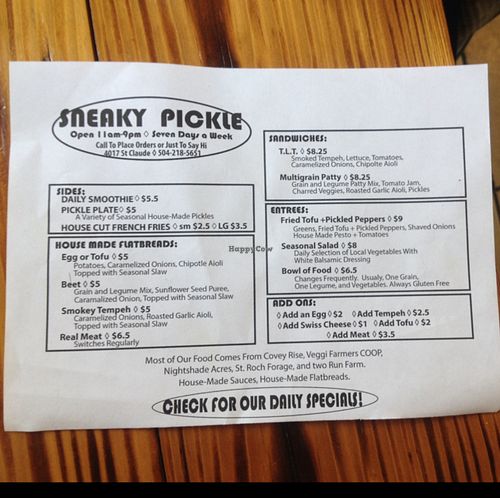 lots of good stuff on the simple little menu plus daily specials on the board at Sneaky Pickle & Bar Brine in New Orleans