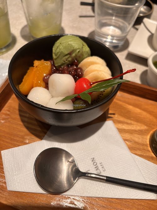 Vegan anmitsu  at Iyemon Cafe Shinagawa in Tokyo