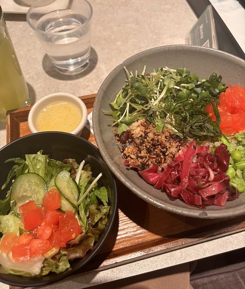 Vegan meal (they kindly customized it for me)  at Iyemon Cafe Shinagawa in Tokyo