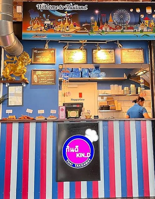 Thai food stall in the street food.  at Kin_d Thai in Fredericia