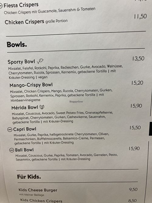 Menu  at el gecco in Schwelm