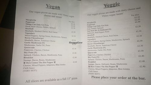 Vegan Pizzas (Feb 2017) at Maguire's Pizza Bar in Liverpool