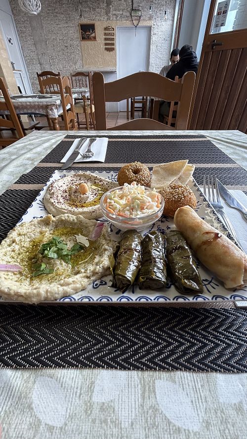 Mixed vegan plate  at La Casa Siria in Cordoba