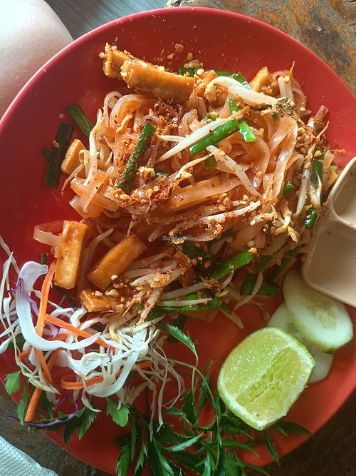 Tofu pad Thai  at LightHouse Beach bar and kitchen  in Koh Lanta