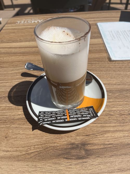Cappuccino with oat milk  at La Castiza Beach Bar in La Mata