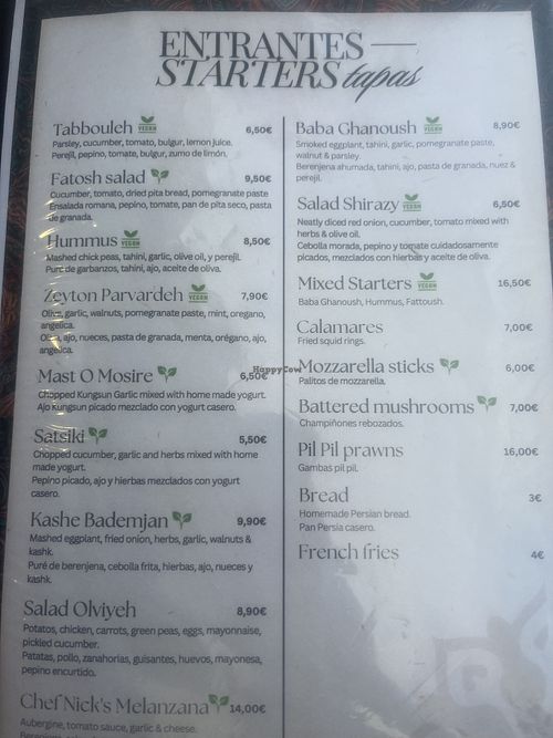   at Restaurante Persia in Estepona