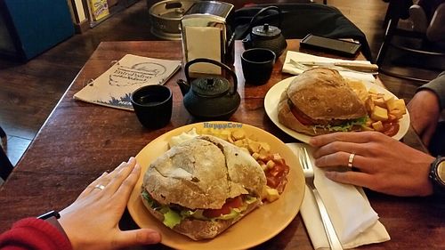 Huge and delicious home made burgers :D at Entre Pedras in Santiago De Compostela