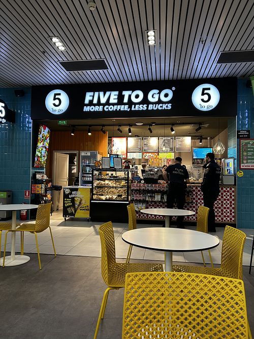 Affordable plant milk drinks   at OTP - Five to Go - Departures in Bucharest