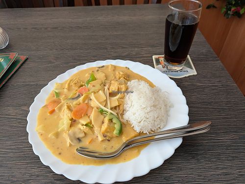 72 (tofu with coconut milk and curry sauce) at China-Thai-Bistro in Muehlhausen Thueringen