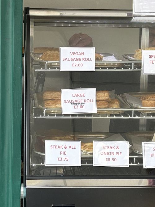 Vegan sausage roll (hot or cold)  at Marshalls Bakers & Confectioners in Hebden Bridge