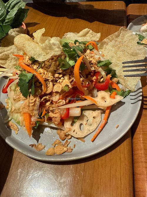 Lotus root in a salad at Bahn Pho in Hoboken