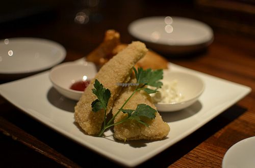 Millet 'fish' and chips at Organic Plus in Sapporo