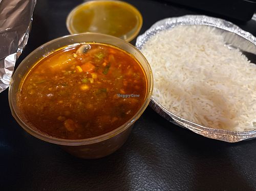 Vegetable Curry and basmati ricee  at Masala House  in Raleigh