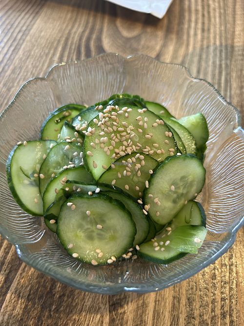 Sunomono salad (aka pickled cucumber salad)   at Mikuni  in Fair Oaks