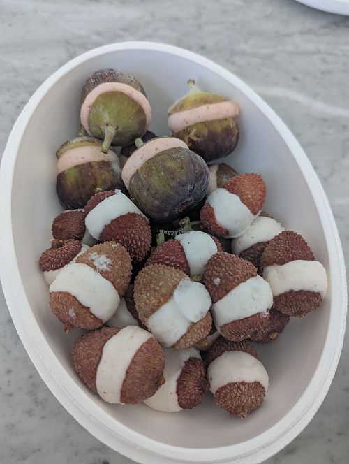 Lychee and figs at La Bottega Del Gelato in Abu Dhabi