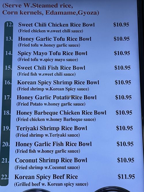 Vegetarian options   at Tea Station  in Kennesaw