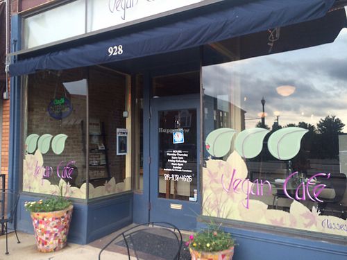store front at Healthy Sins Vegan Cafe in Lockport