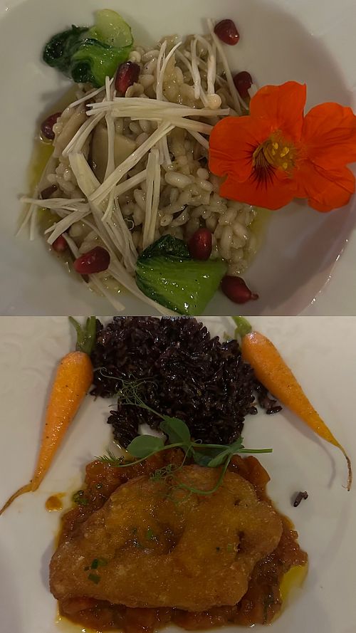 Second and third course   at O Leão de Porches in Lagoa