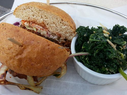 Sandwich from old menu 2014 at M Cafe de Chaya in West Los Angeles