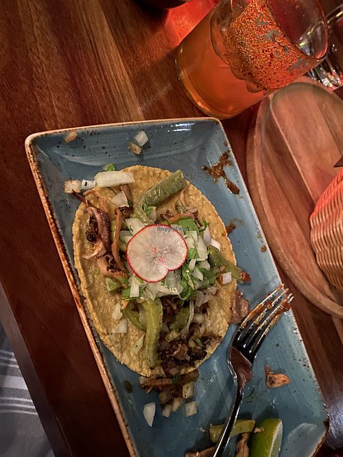 Nopales and wild mushroom tacos & tamarind marg   at Masa & Agave in Minneapolis