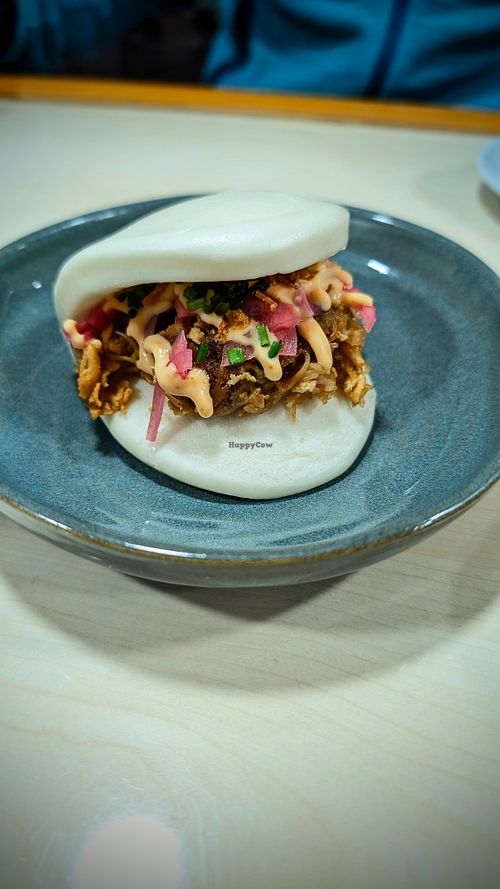 Bao Buns with Tofu and Noodles  at The Green Wave  in San Vicente De La Barquera